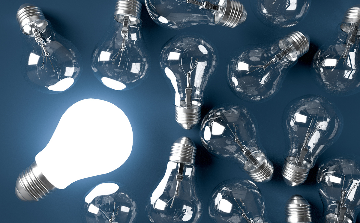 Light Bulbs Idea Concept Background